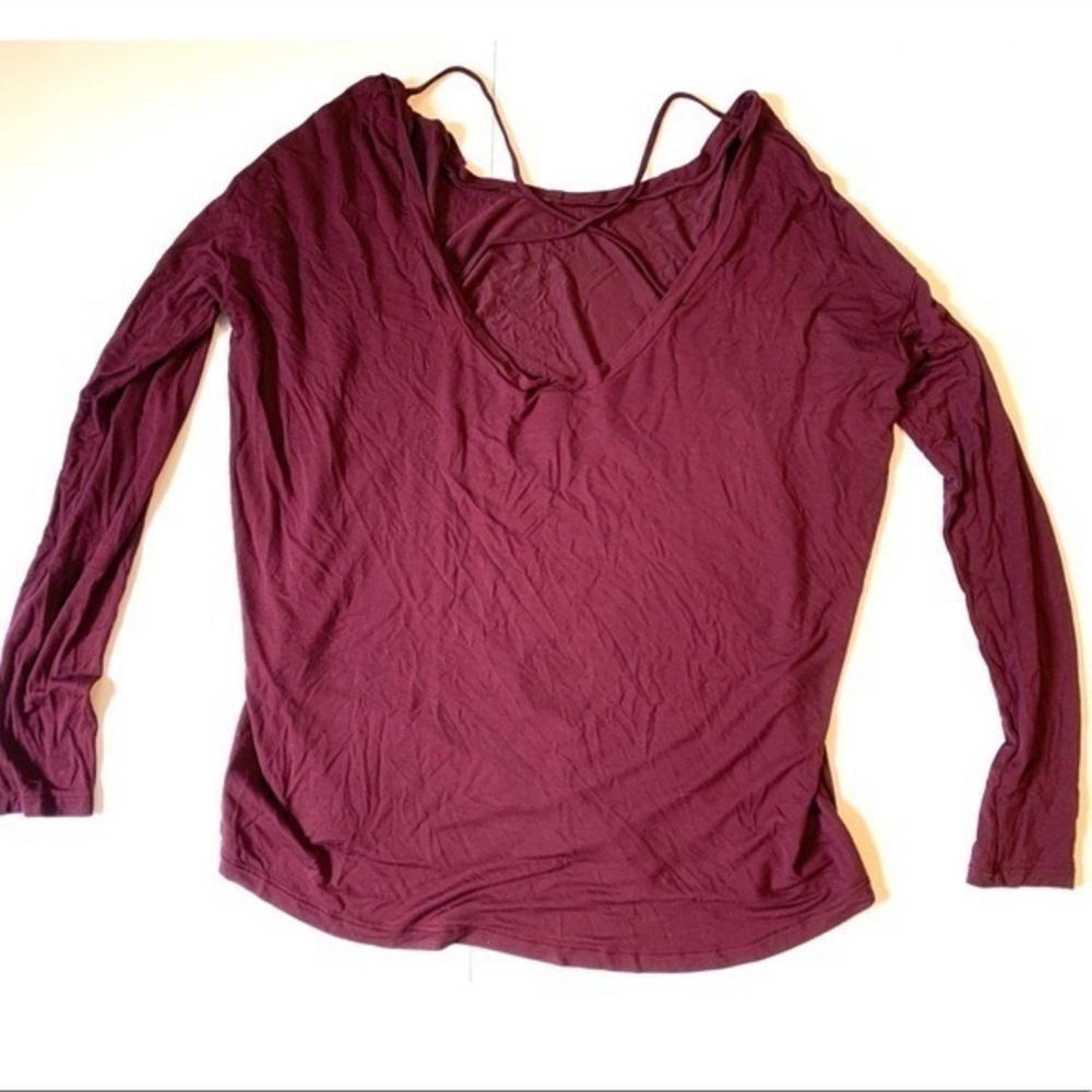 PINK Flowy Open Back 3/4 Sleeve Size S